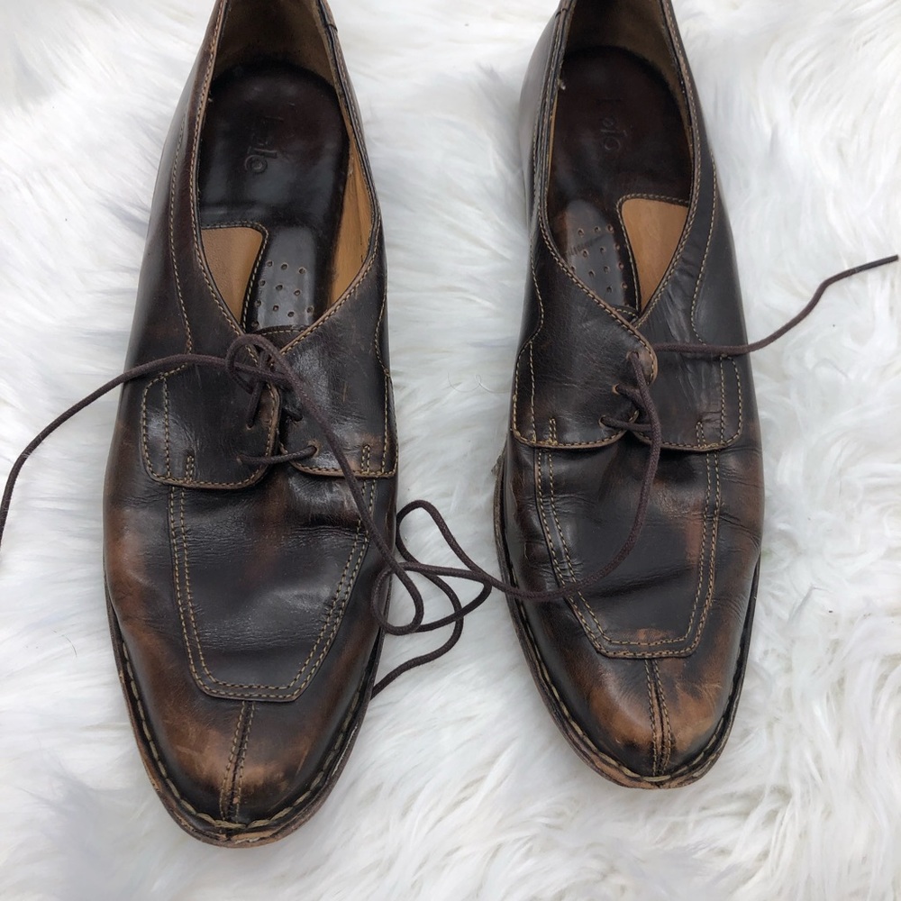 Bølo Brown Leather Lace Up Shoes Size 9 - Picture 2 of 6